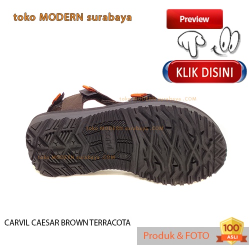 CARVIL CAESAR BROWN TERRACOTA sandal anak sandal gunung outdoor slide