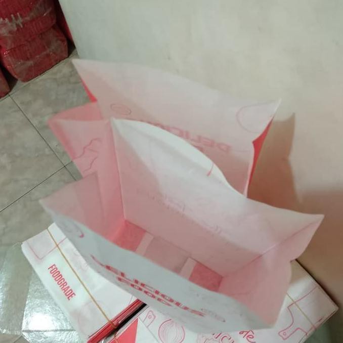 

PAPER BAG/KEMASAN MAKANAN/KANTONG KERTAS/KANTONG FOODGRADE ISI 100PCS