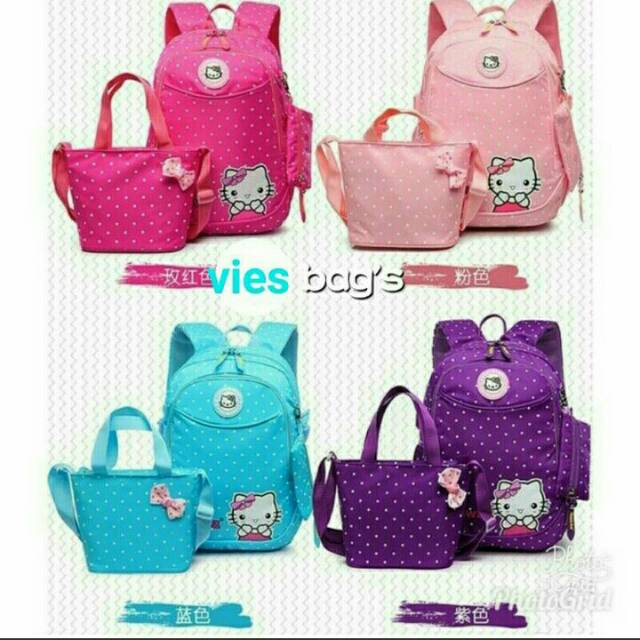 Back Pack Double Decker_Tas Ransel Anak_Lol_Unicorn_Superhero_Paw Patrol_Shopkins Fashion Cewek W5Q3