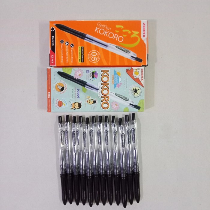 

murah PEN GEL ZEBRA KOKORO 0.5 HITAM