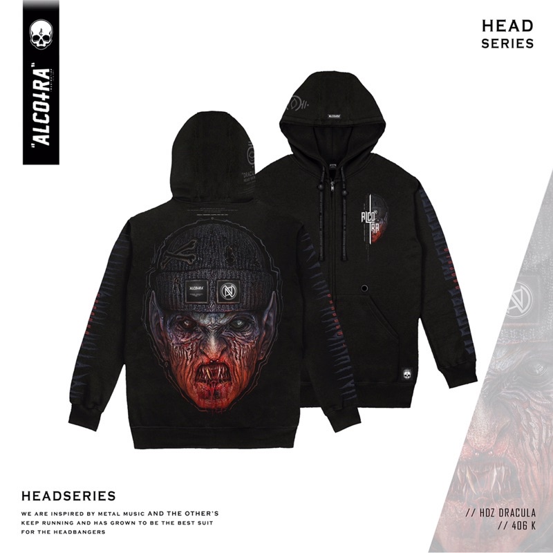 HDZ DRACULA // HOODIE ZIPPER DRACULA ALCOTRA // JACKET HOODIE ZIPPER ALCOTRA