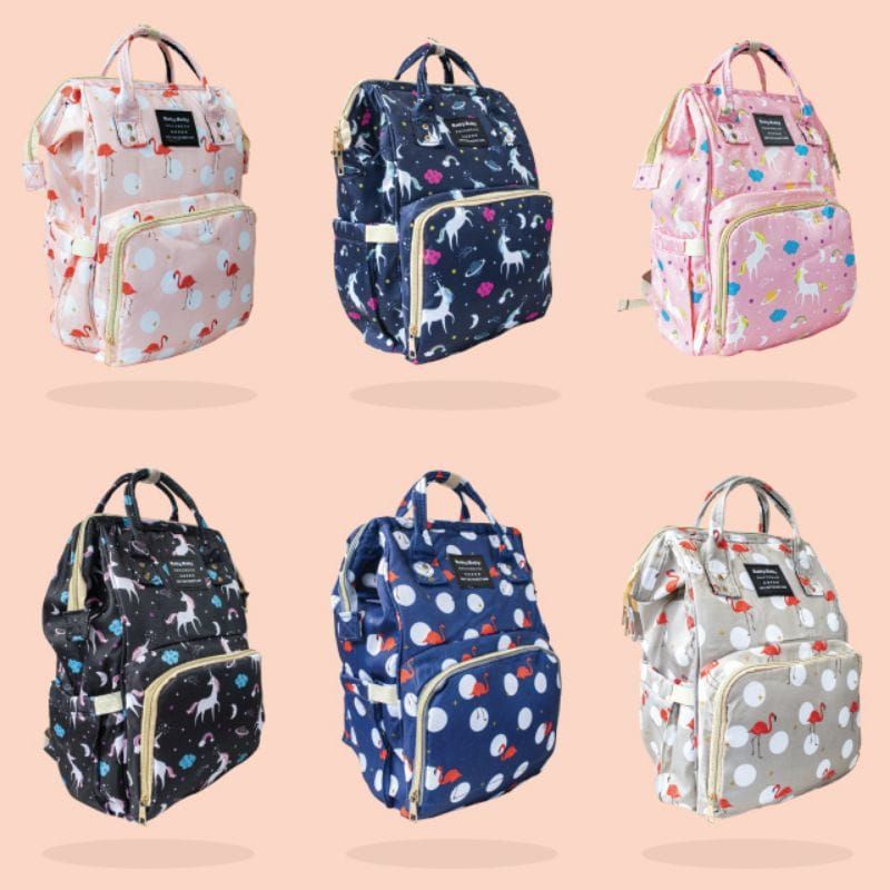 Diaper bag POLOS TAS RANSEL DIAPERS Tas Kasur Bayi Diaper Bag Multifungsi Anello Tas Serbaguna