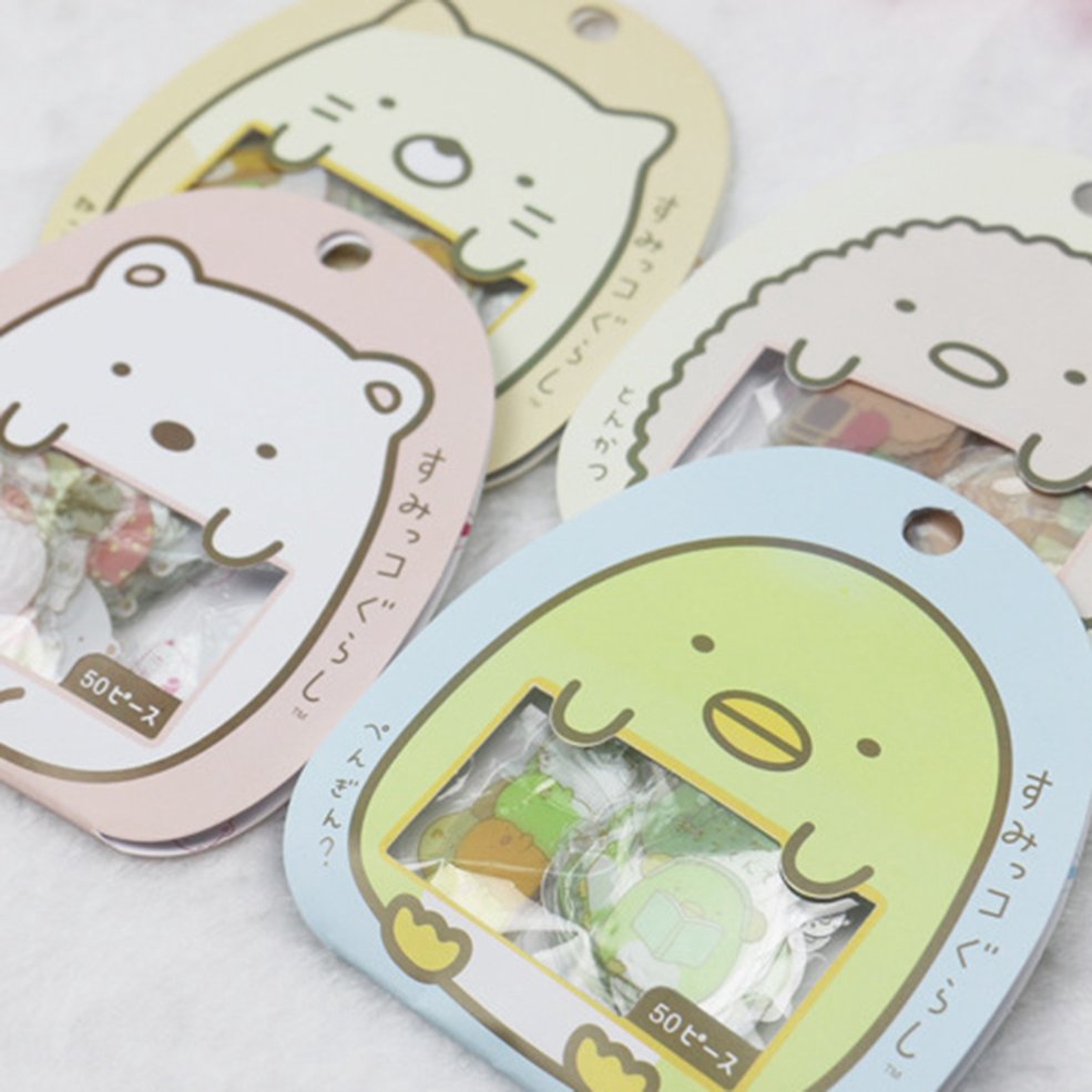 50Pcs Kantong Sticky Notes Gambar Kartun Untuk Sekolah