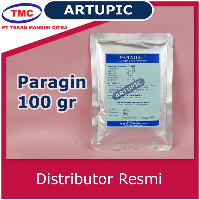 Paragin 100 gr Obat Anti Peradangan Anti Inflamasi Hewan Ternak Unggas Analgesik Antipiretik Non Steroid Meningkatkan Napsu Makan Penurun Panas Penghilang Nyeri