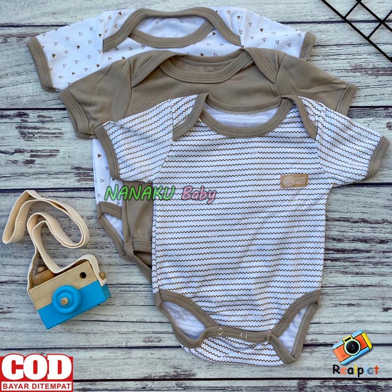 Kualitas Premium Isi 3 PCS Jumper Bayi Baru Lahir Seri Cream Usia 0-6 Bulan - Ana Baby