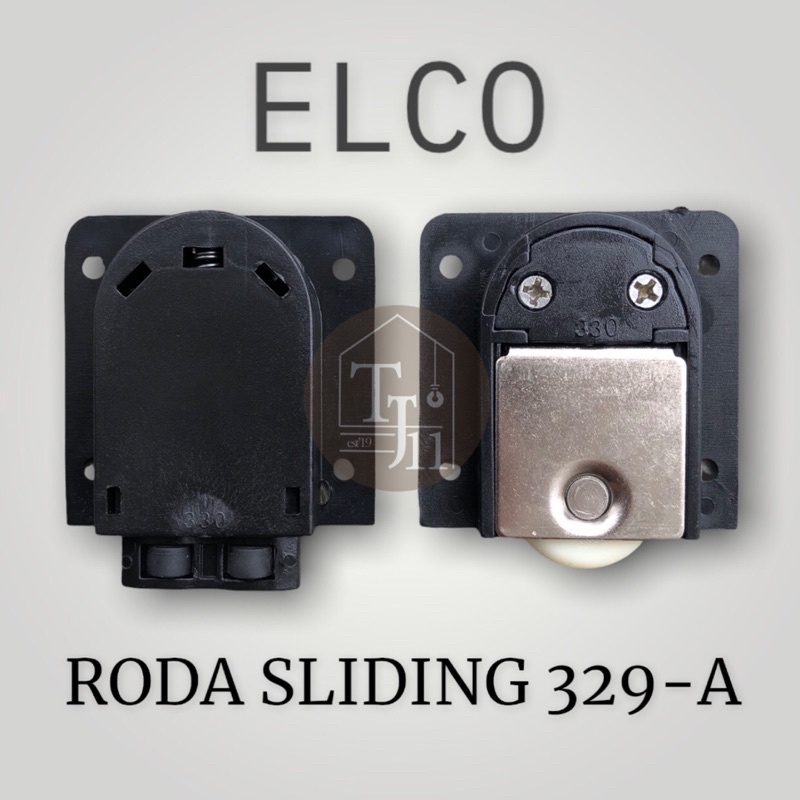 RODA PINTU SLIDING ELCO 329 A / Roda pintu Sliding SD-3141 / Roda Pintu Lemari Sliding ELCO 329 A 1 SET Atas Bawah Komplit