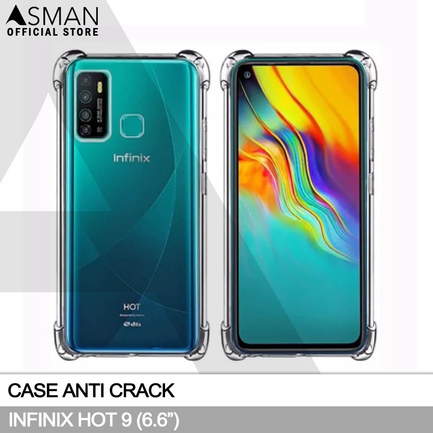 Anti Crack Infinix Hot 9 (6.6&quot;) | Soft Case Anti Bentur - Clear