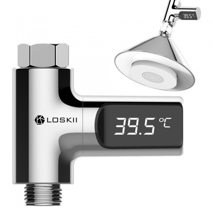 LED Display Home Water Shower Real-Time Thermometer - LW-101