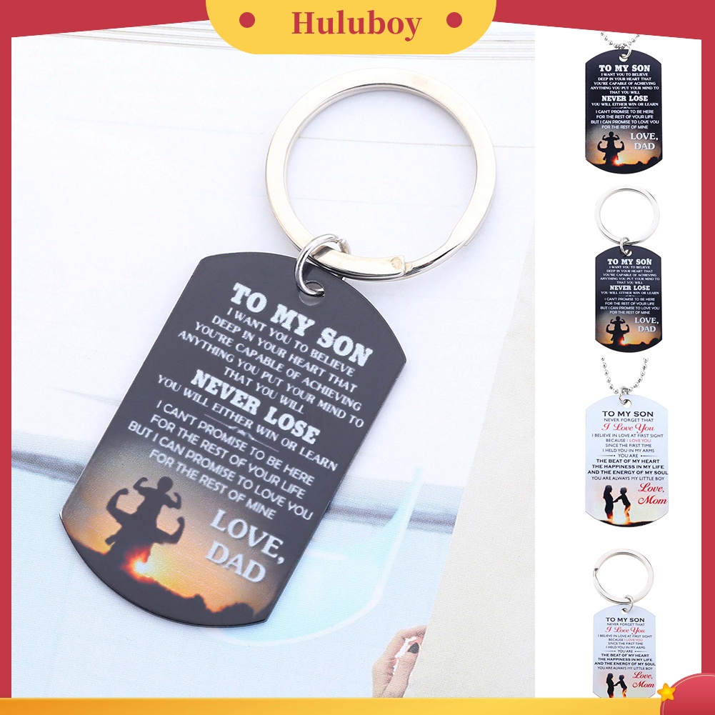 Hu Hu Hu Hu Hu Alat Bantu Pasang Kacamata♡ Kalung Liontin Dog Tag Militer Tulisan To My Son I Love You Untuk Hadiah