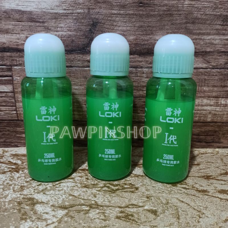 Lem cair Loki/Lem Karet pingpong dan Bet pingpong LOKI original