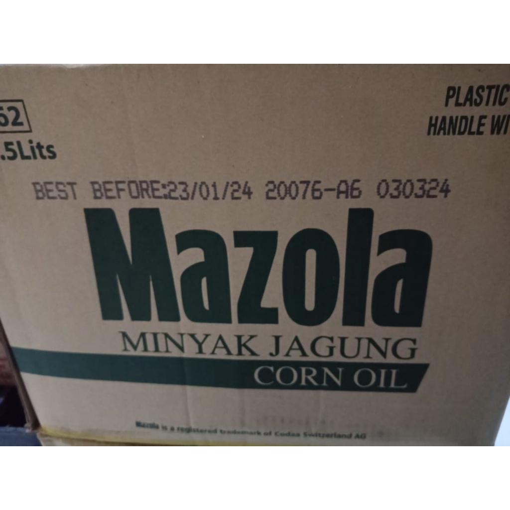 Mazola Mazzola / Corn Oil Minyak Goreng Jagung / 3,5 Liter lt L 3,5lt