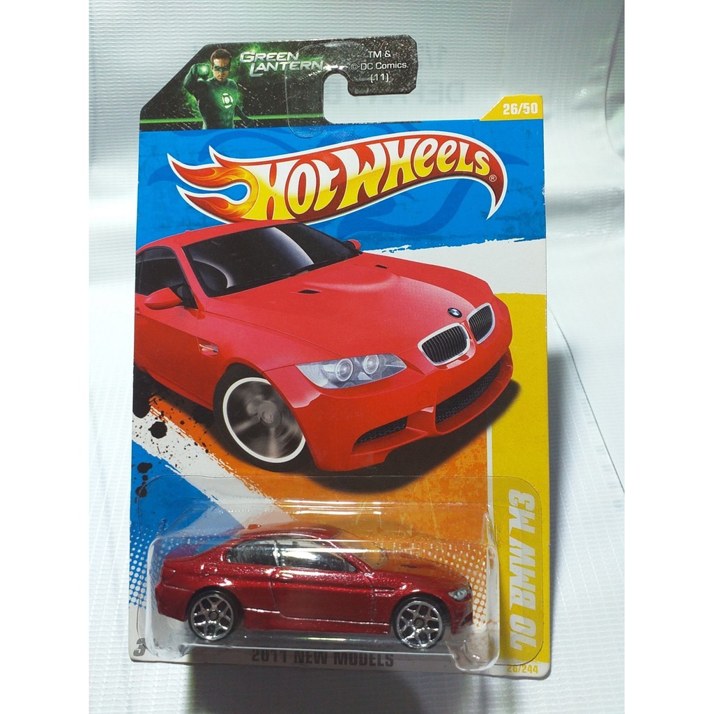 HOT WHEELS 10 BMW M3 MERAH VARIAN CARD GREEN LANTERN