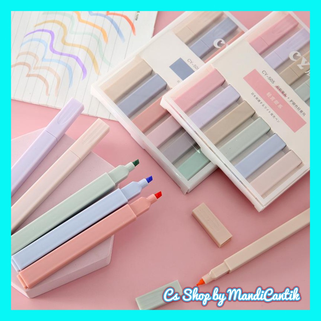 

Highlighter Mewah 1set Isi 6pcs Stabilo Unik Murah