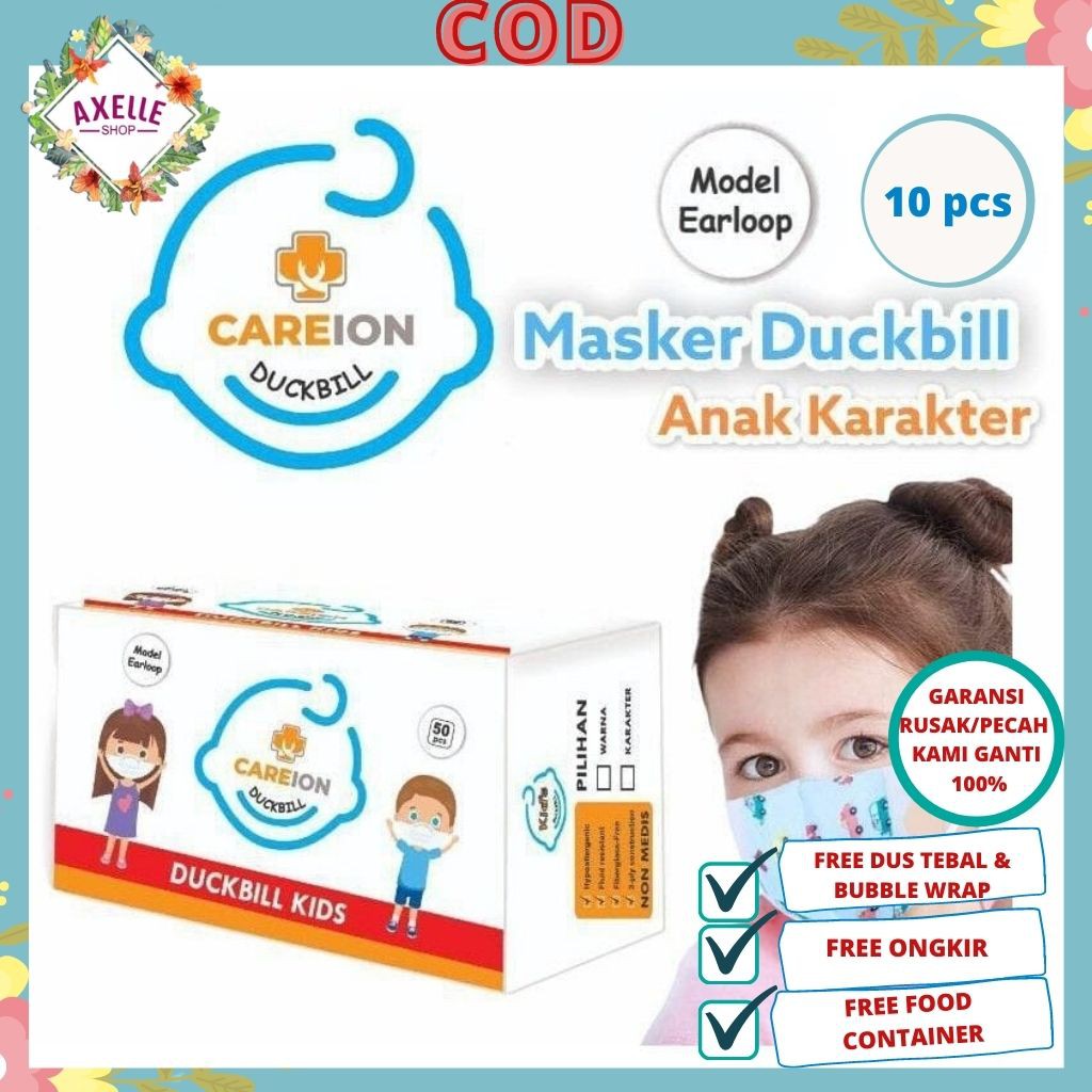 [PAKET 10 PCS] MASKER DUCKBILL ANAK / MASKER ANAK DUCKBILL / MASKER ANAK MODEL DUCKBILL