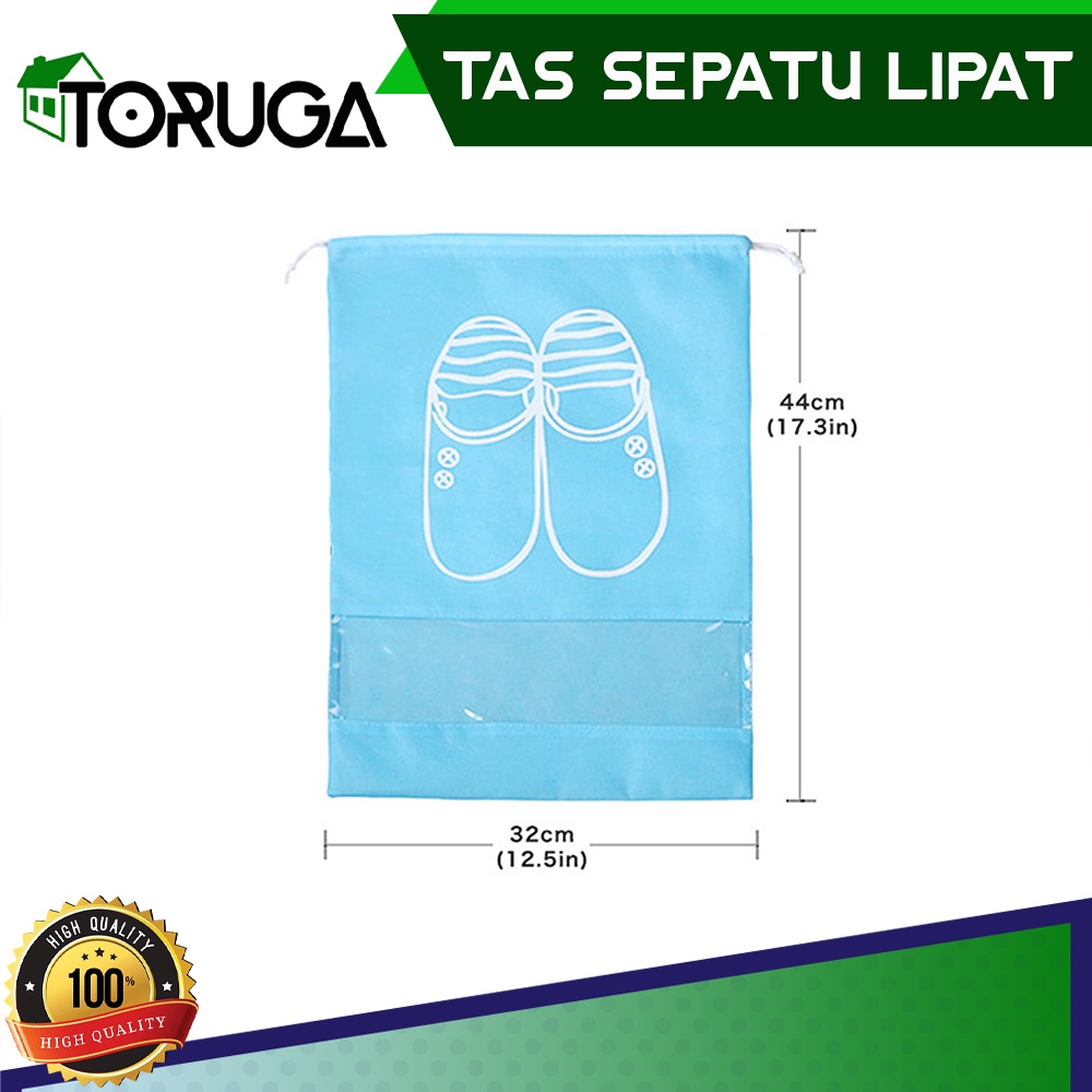 TAS KANTONG LIPAT SEPATU SANDAL SENDAL - TRAVEL SHOES PORTABLE BAG