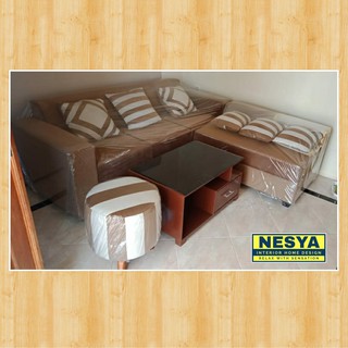  SOFA  NESYA L CLASSIC MEJA LACI DAN 1 PUFF MINIMALIS  TAMU 