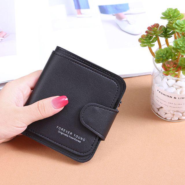 EV- D09 DOMPET LIPAT WANITA / DOMPET MURAH TRENDY-Hitam