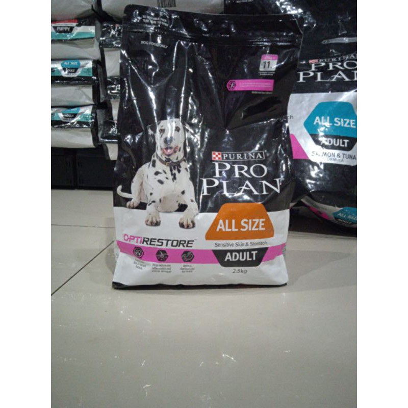 Proplan sensitive skin and stomach 2,5kg Pro plan dog adult all size