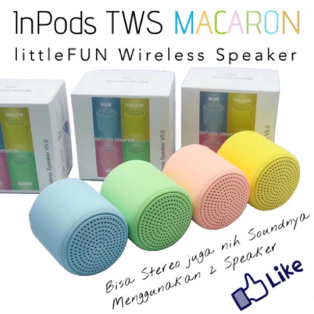 Speaker Bluetooth Macaron Inpods 12 Original Wireless Speaker V5.0 Inpods Tws