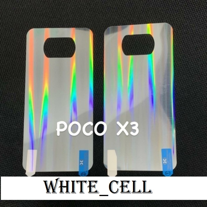 XIAOMI POCO X3 BACK SKIN AURORA CLEAR GARSKIN ANTI GORES BELAKANG TRANSPARAN D2