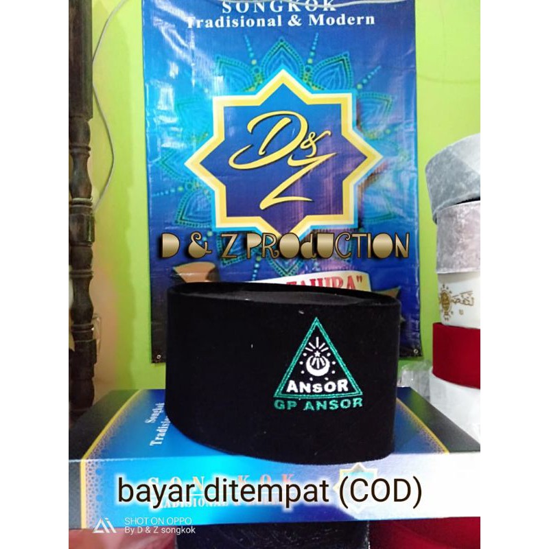 Peci Pria Hitam Logo Ansor Full AC