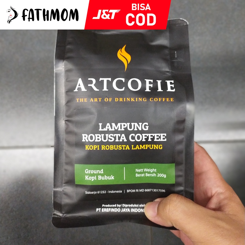 

ARTCOFIE Kopi Bubuk Robusta Lampung Pouch 200gr