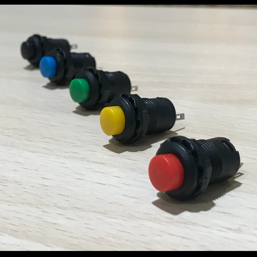 SWITCH PUSH BUTTON SAKLAR ON 2 PIN BULAT 3A 125V 1.5A 250V DS-427