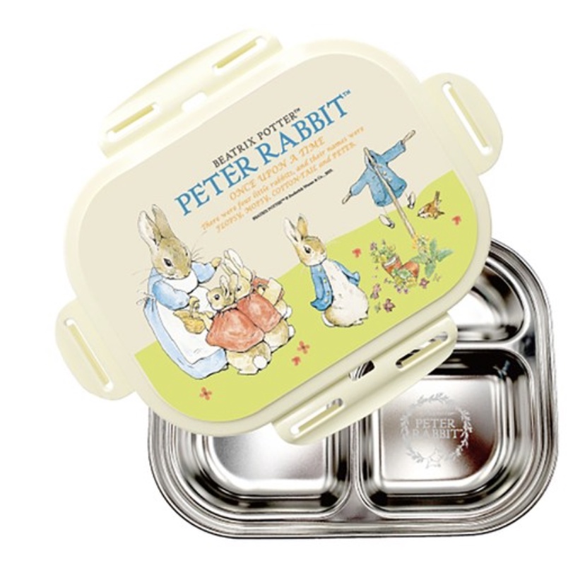 Peter Rabbit Stainless Steel Plate Kids Lunchbox Korea/ Piring Makan Stainless Steel Anak Peter Rabb
