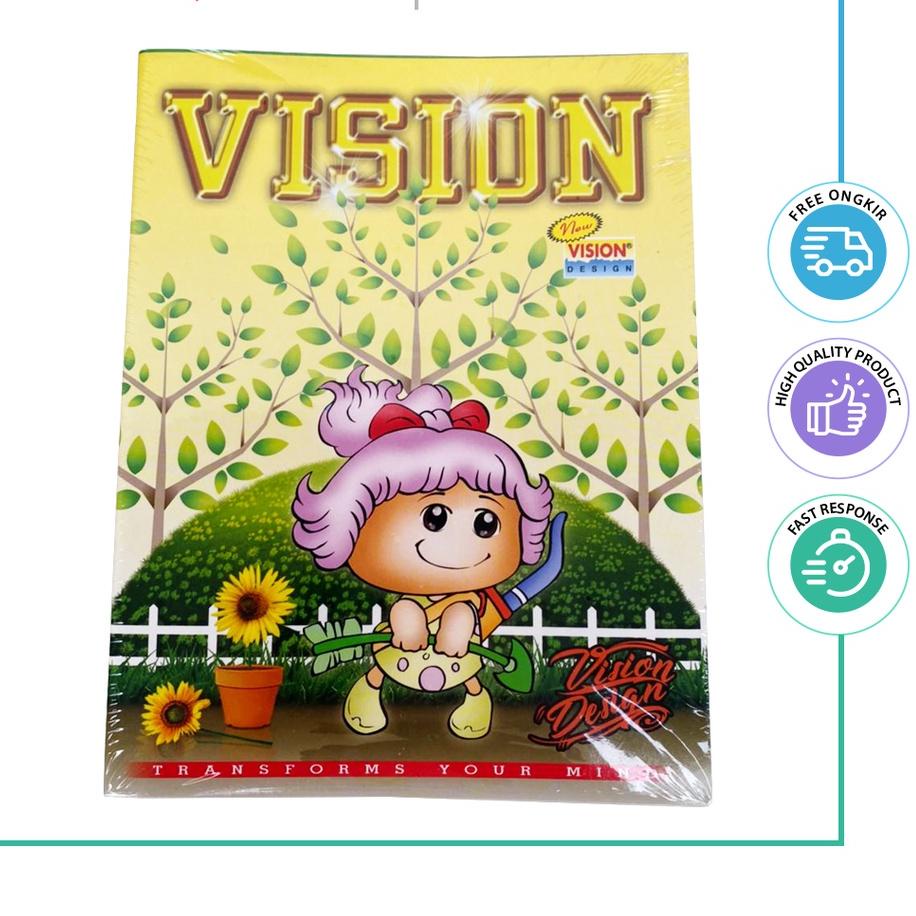 

경 10pcs Buku Tulis VISION Garis 58lembar / 1pack Buku Tulis VISION 58 Lembar Terlaris