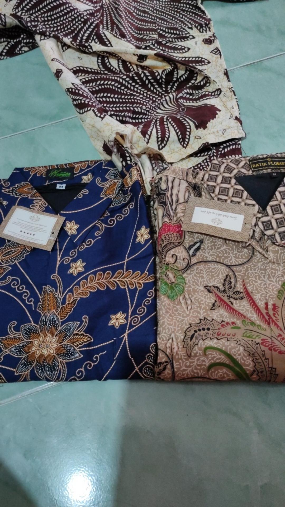 Kawung Satrio Sogan Pendek Kemeja Batik Pria Slim Fit Full Furing Katun Primisima