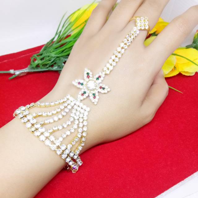 Gelang cincin india / gelang sambung cincin india / gelang pengantin 1 pasang
