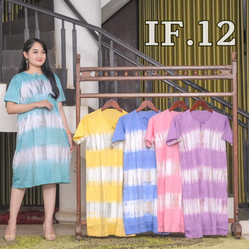 DASTER KAOS IF 12 / DASTER BAHAN RAYON MURAH / DASTER REMAJA / DASTER KEKINIAN / HOMEDRESS KEKINIAN
