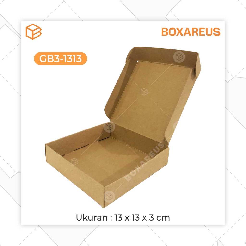 Gift Box Kotak Packing Packaging Souvenir Brown 13x13x3cm | GB3