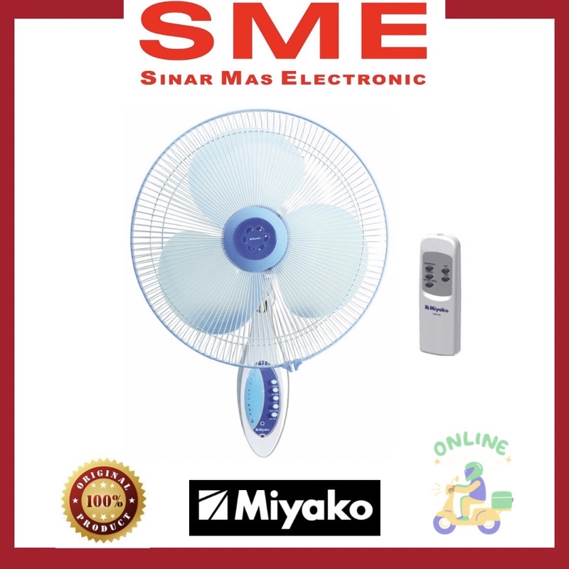 Kipas Angin Dinding Tembok MIYAKO 16” Remote