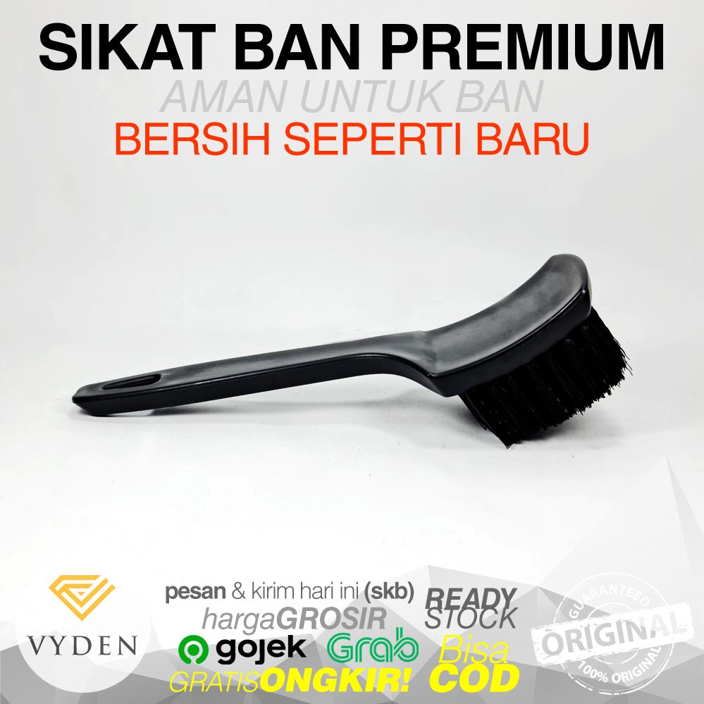 VYDEN Sikat Pembersih Ban Mobil Premium Halus Tire Brush Roda Motor Sepeda Fender Kolong Slebor Spakbor Lembut Halus MURAH