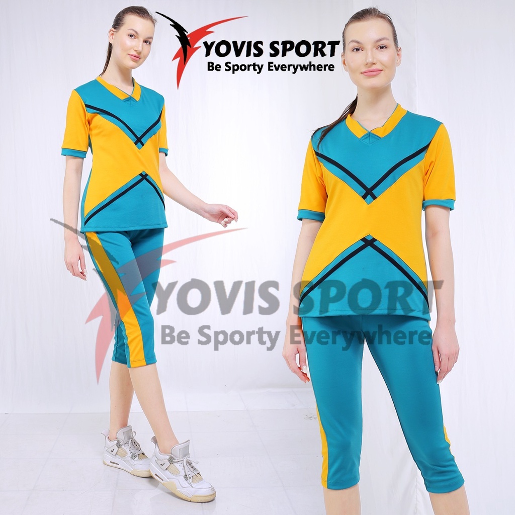 Yovis Sport / Baju olahraga wanita / setelan senam ziggy Yovis Sport 3/4