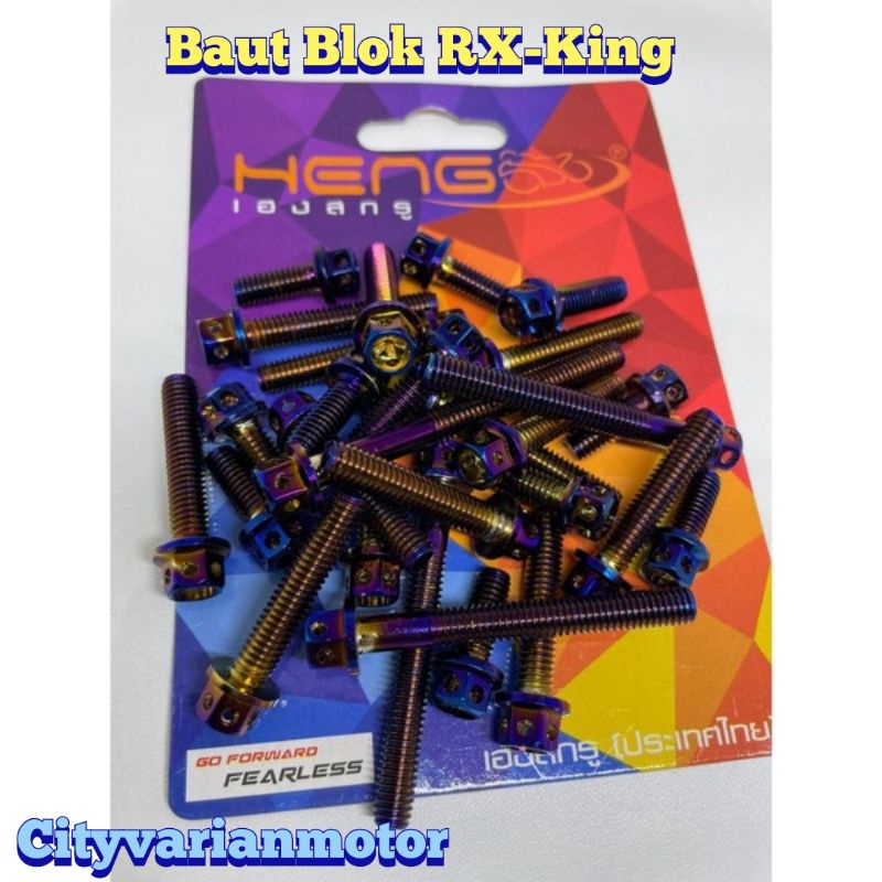 Buat Probolt Blok Block Mesin RX KING Baut Bak Mesin RX KING Kiri Kanan Set Buat Blok Baut Block Mesin