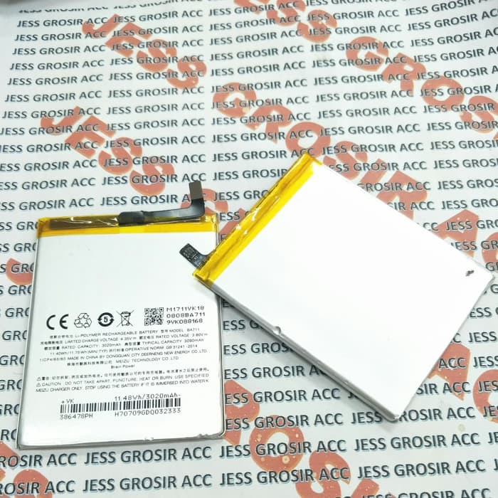 Baterai Battery Batre Original MEIZU M6 5.2 Inchi BA711 , BA-711