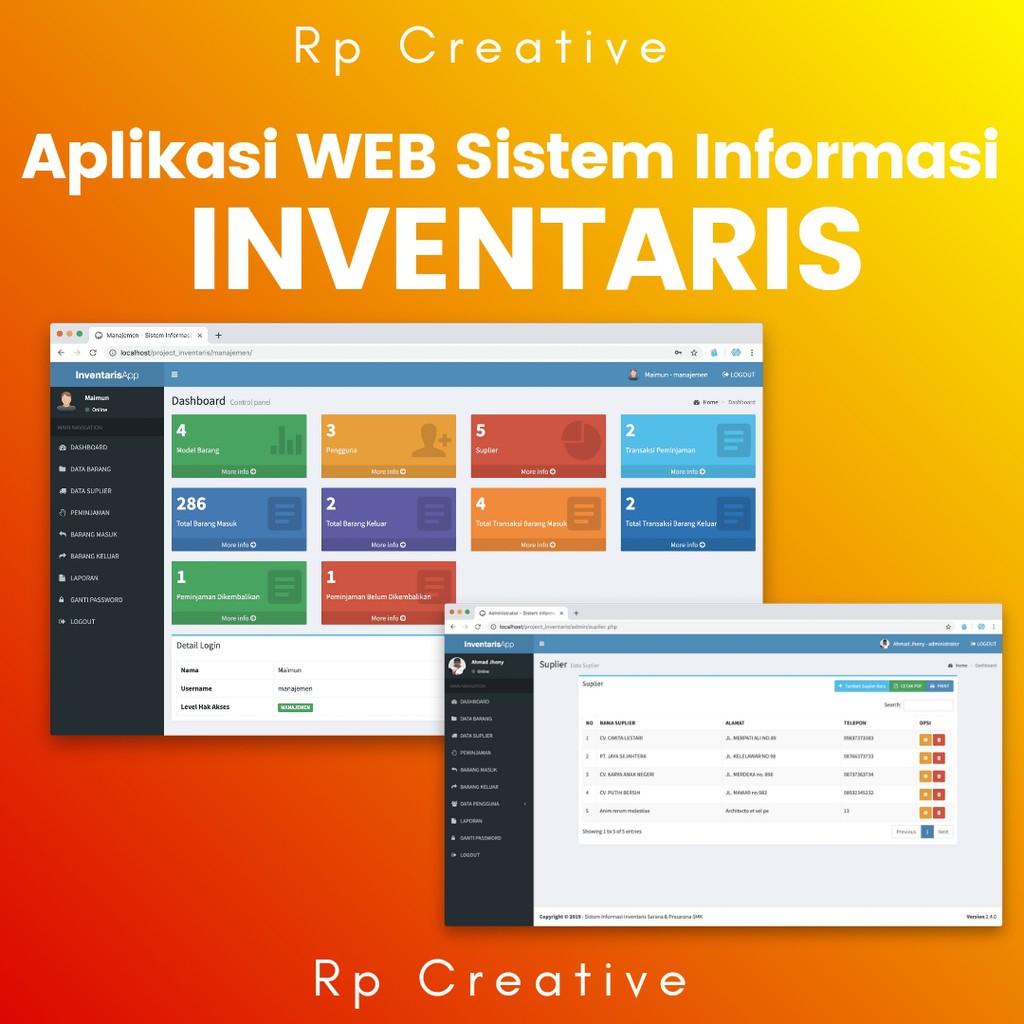 Aplikasi WEB Sistem Informasi Inventaris