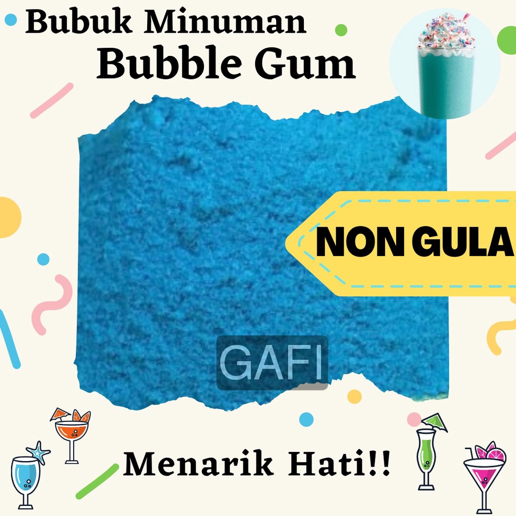 

Bubuk Minuman Rasa Bubble Gum Non Gula 1Kg Minuman Powder Rasa Bubble Gum Non Gula Kiloan Drinking Powder 1 Kg Kekinian Boba Aneka Instan Murah Enak Terbaik Halal Premium Distributor Toko Plain Bukan 500 Verlin