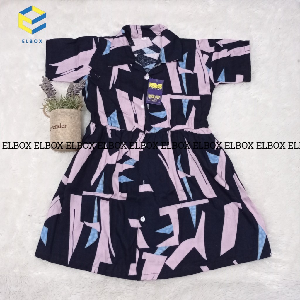 BISA COD ELBOX DRESS ANAK RAYON / DRESS ANAK CEWE / KEMEJA ANAK 2-8 TAHUN