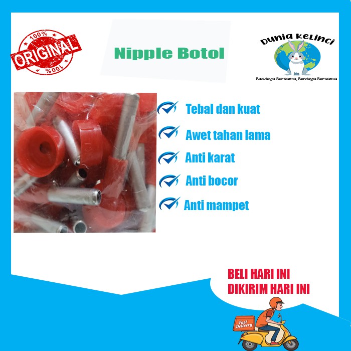 NIPPLE BOTOL DOT MINUM KELINCI KUCING ANJING HAMSTER MARMUT HEWAN