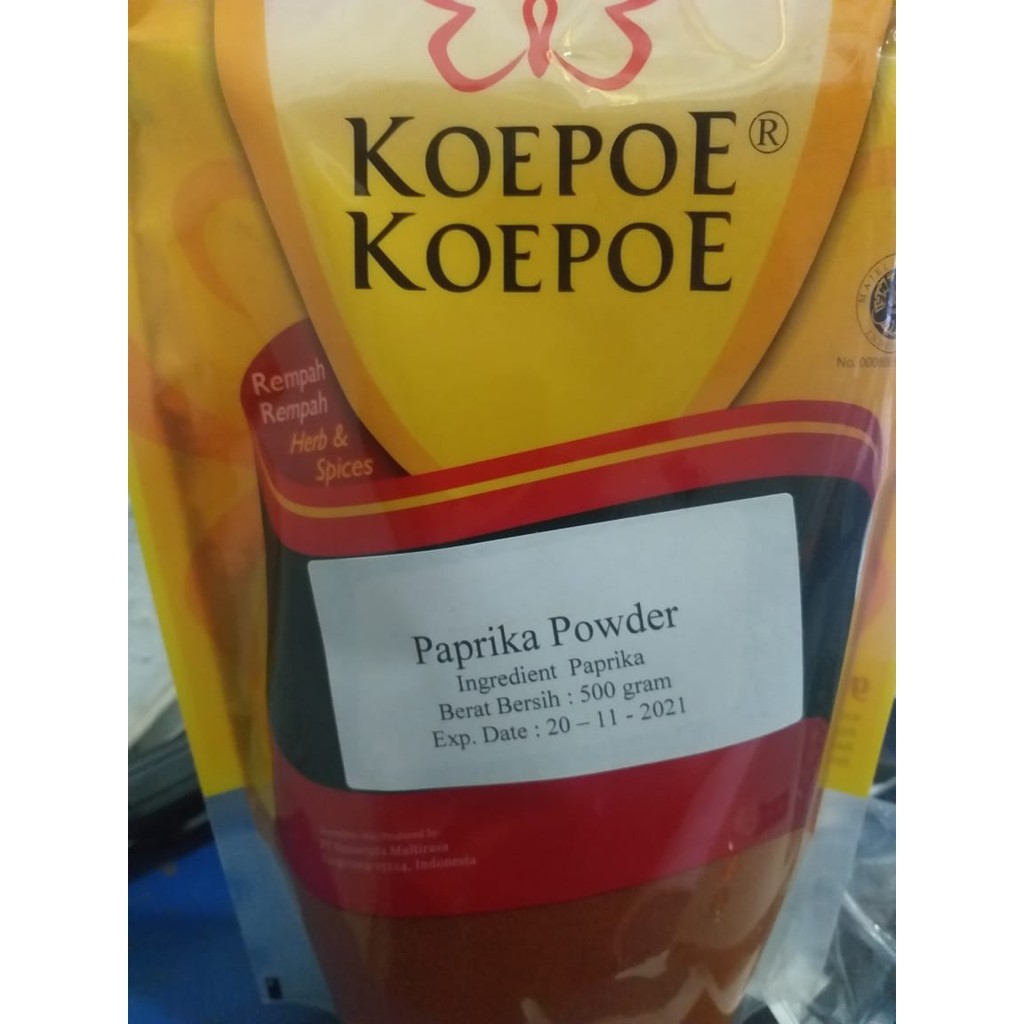 Bubuk Paprika 500gram Powder kupukupu koepoe koepoe Halal