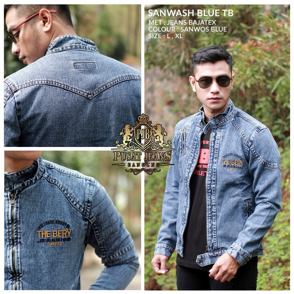 RCL - JAKET BOMBER JEANS THE BERRY ORIGINAL - JAKET BOMBER CASUAL PRIA