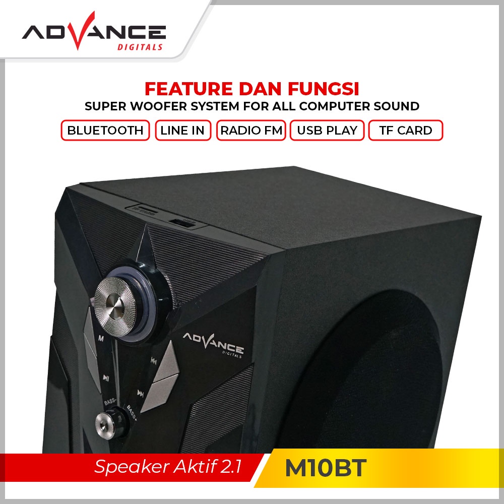 【READY STOCK】ADVANCE M10BT Speaker Stereo Bluetooth Xtra Bass Subwoofer Garansi Resmi 1 tahun