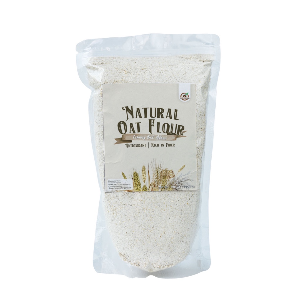 House Of Organix Natural Oat Flour / Tepung Oat Alami 500 Gr