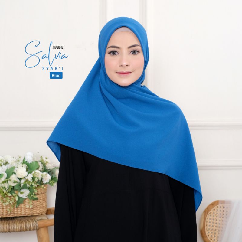 HIJAB SEGIEMPAT SYARI • 130 X 130 • SALVIA SQUARE MYSURE