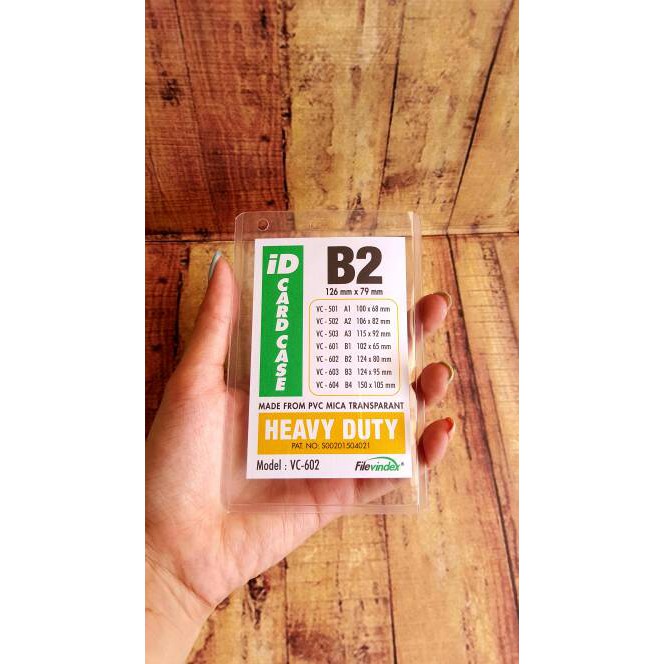 20Pcs (1 Pak) Card Case A2 - B2 / Glue Card / Name Tag Tebal / Plastik Tempat ID Card