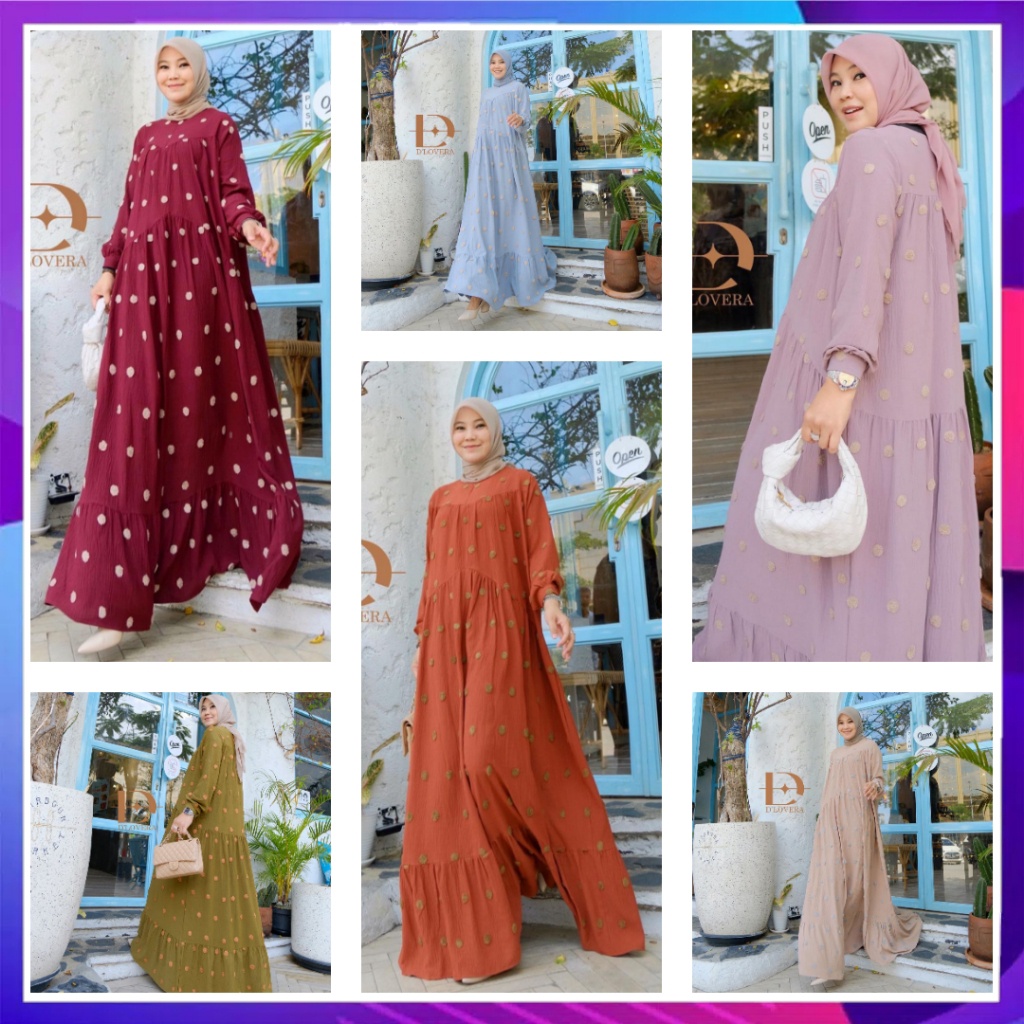 Duma Dress Original By D'lovera Daily Dress Ori By Dhilovera Baju Wanita Baju Muslim Fashion Wanita 