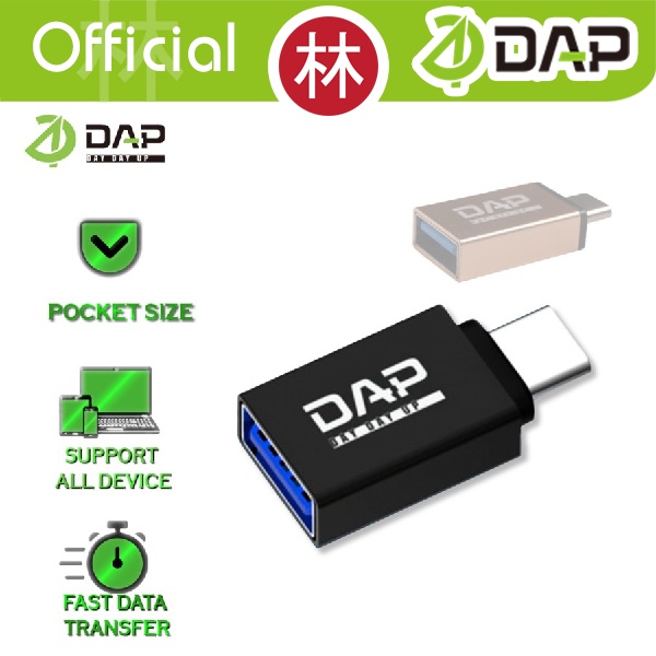 DAP OTG1-C Adapter Converter OTG USB 3.0 to Type-C 2.4A Original OTG1